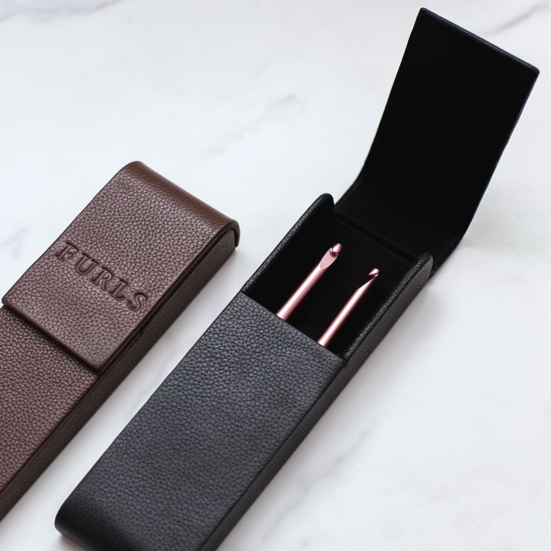Double Leather Hook Holder FurlsCrochet