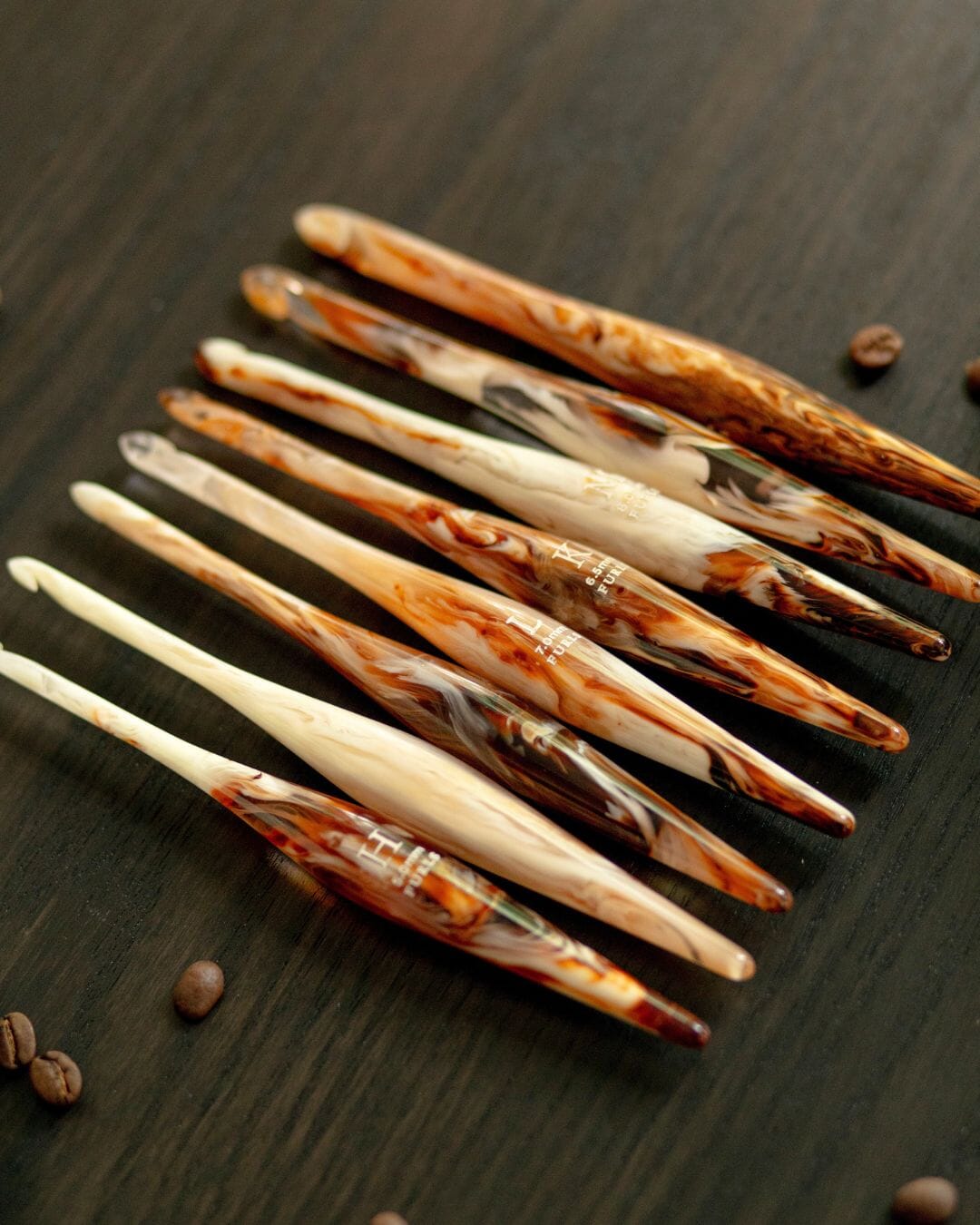 Streamline Resin Latte Crochet Hook FurlsCrochet