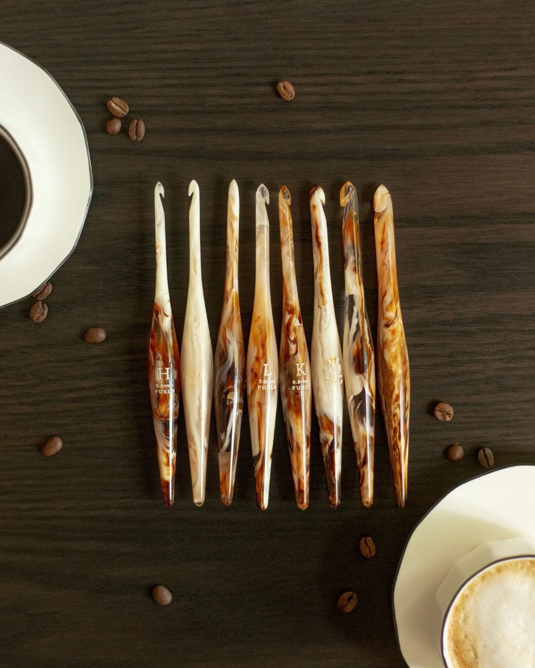Streamline Resin Latte Crochet Hook FurlsCrochet