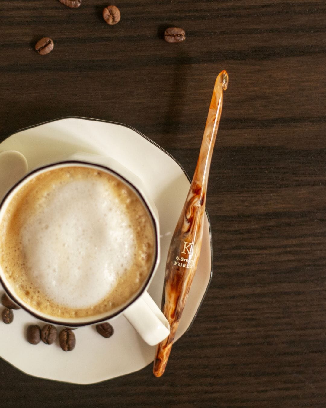 Streamline Resin Latte Crochet Hook FurlsCrochet