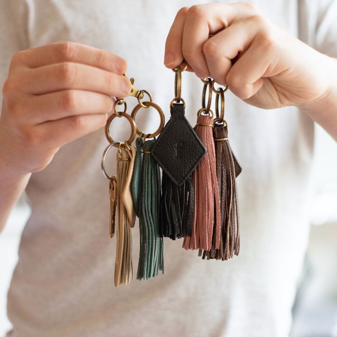 Clara Notions Pouch and Darcy Keychain Set Leather Accessories FurlsCrochet