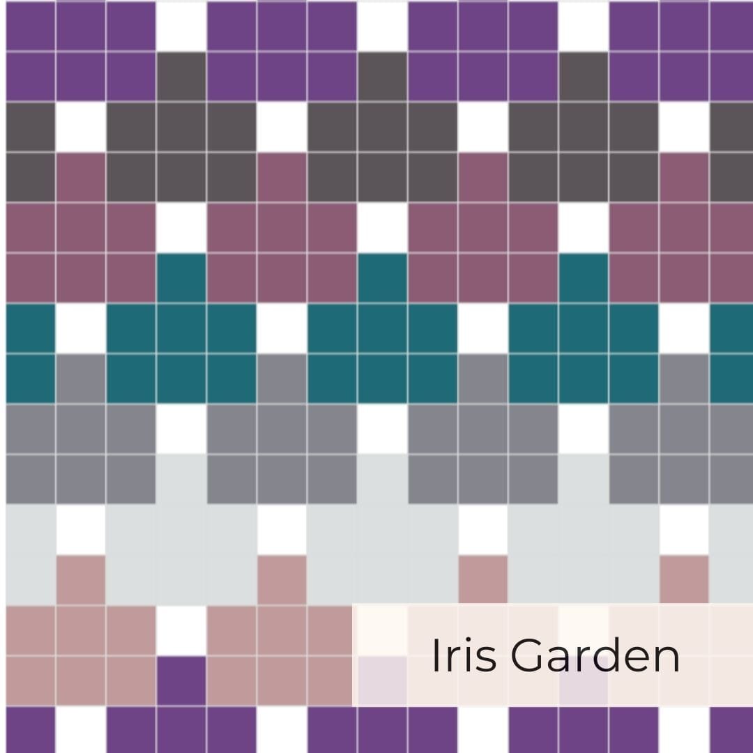 Middle Finger Blanket Wander Kit Wander Pattern Kit FurlsCrochet Iris Garden Silver Streamline Metal