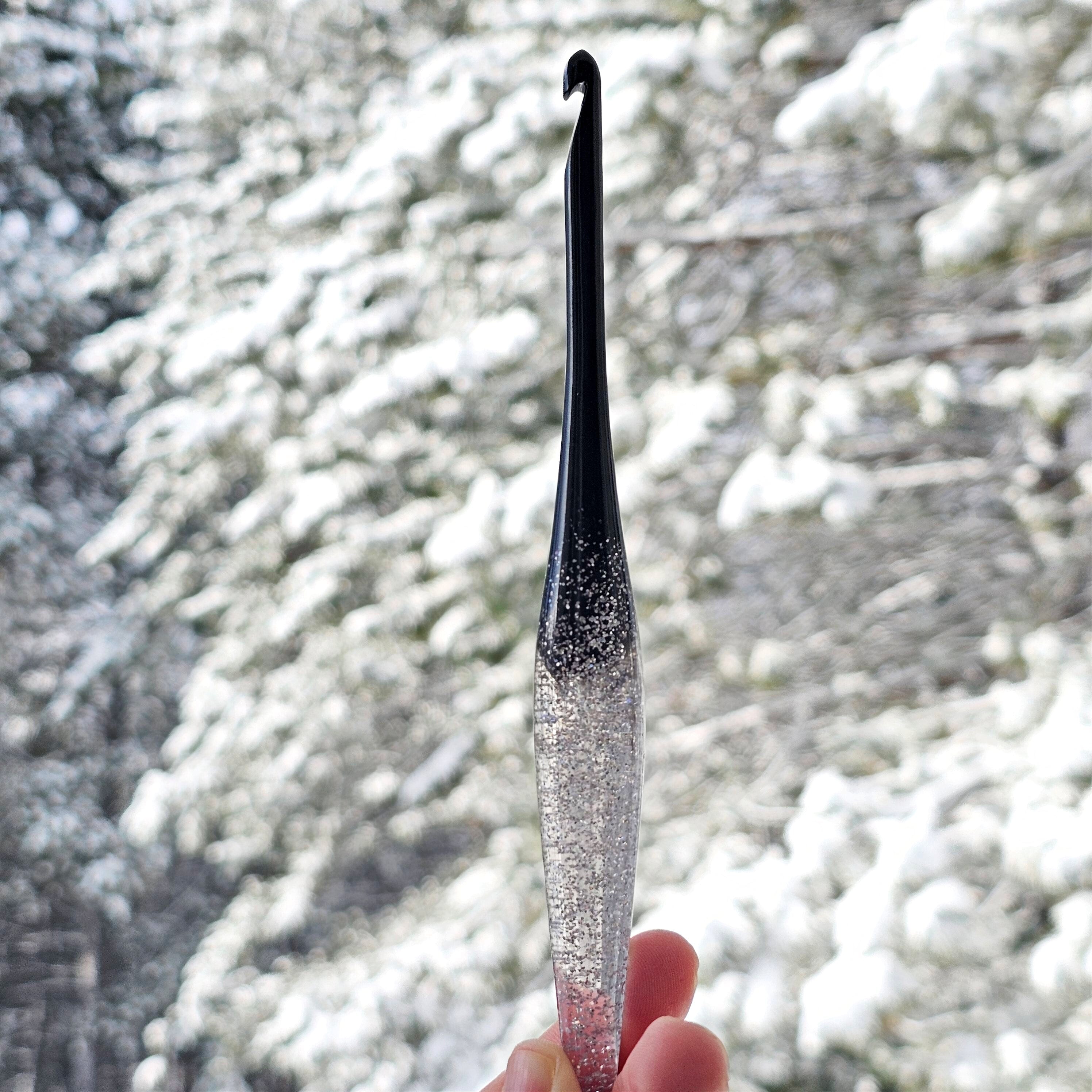 Moonlight Streamline Glitter Crochet Hooks Resin Crochet Hook FurlsCrochet