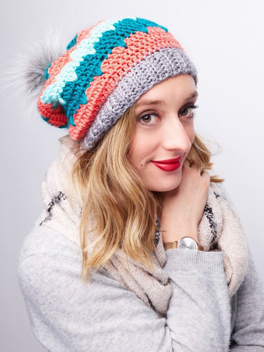 Free Crochet Pattern: Andean Peaks Crochet Hat