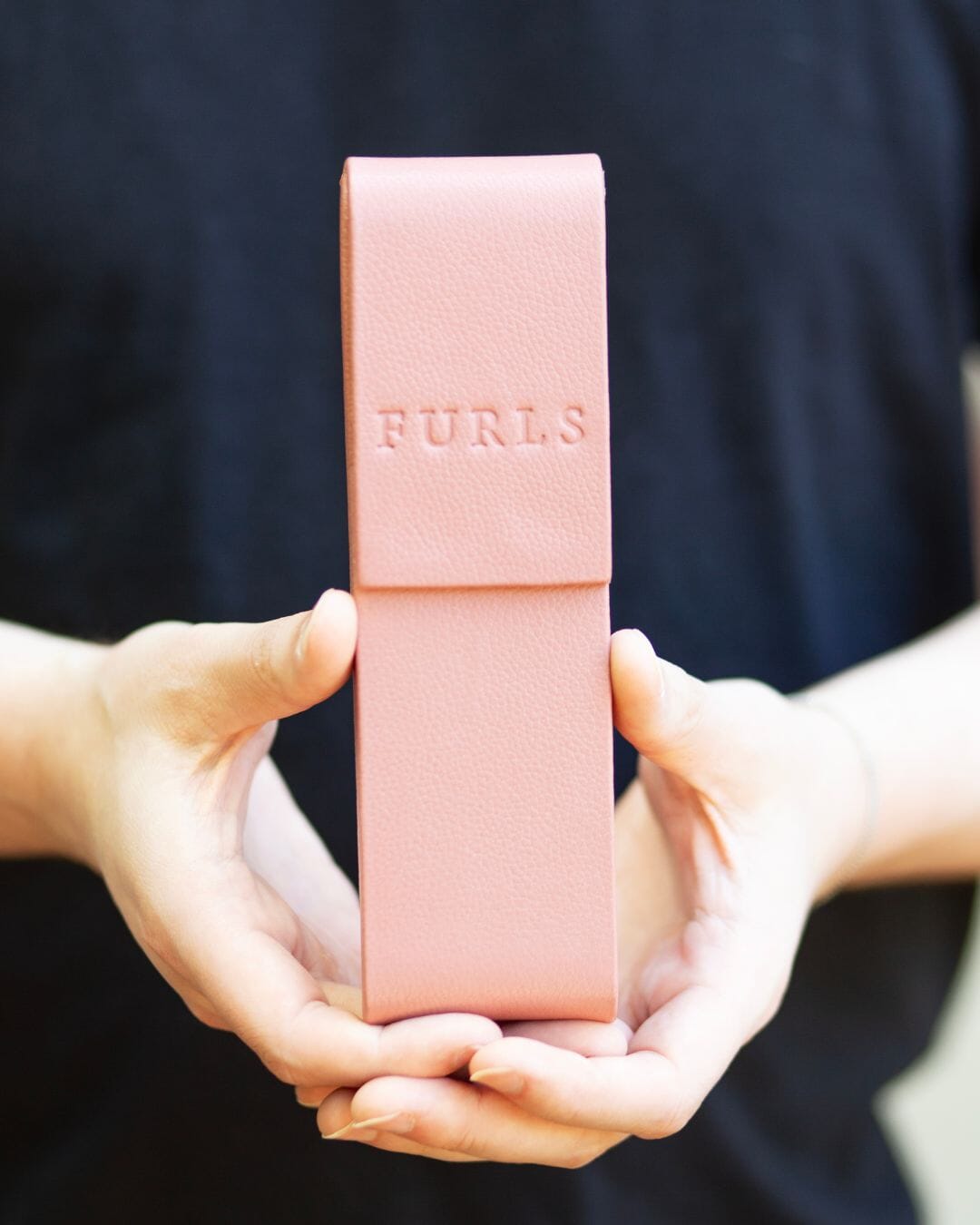 Journey Leather Double Hook Holder Travel Accessories FurlsCrochet Pink 