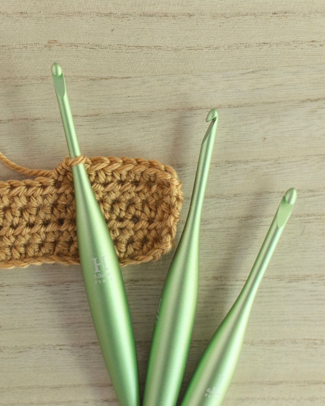 Limited Edition Pistachio Streamline Metal Crochet Hooks FurlsCrochet 3.50mm (E) 