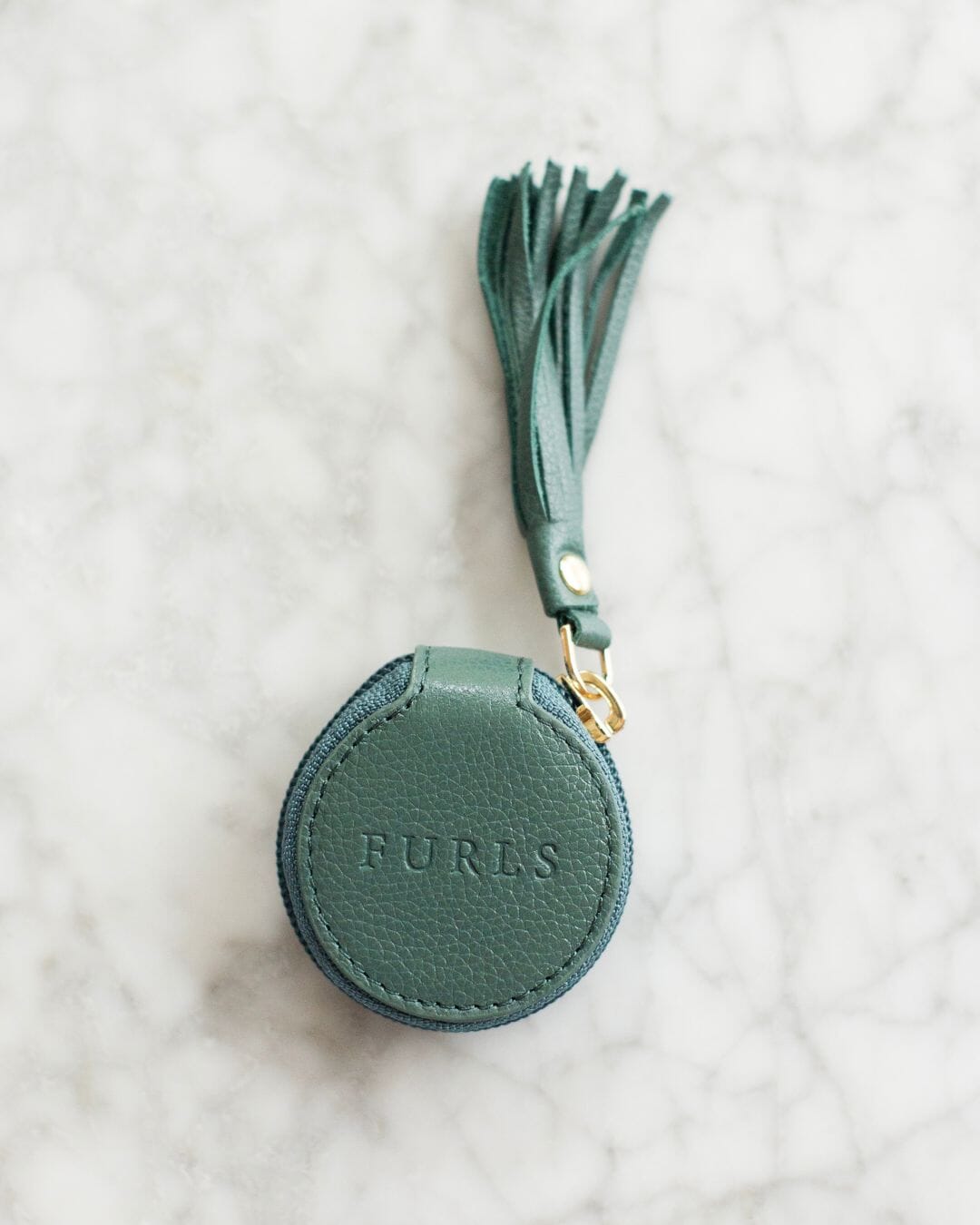 Tally Leather Tape Measure General Merchandise FurlsCrochet Teal 