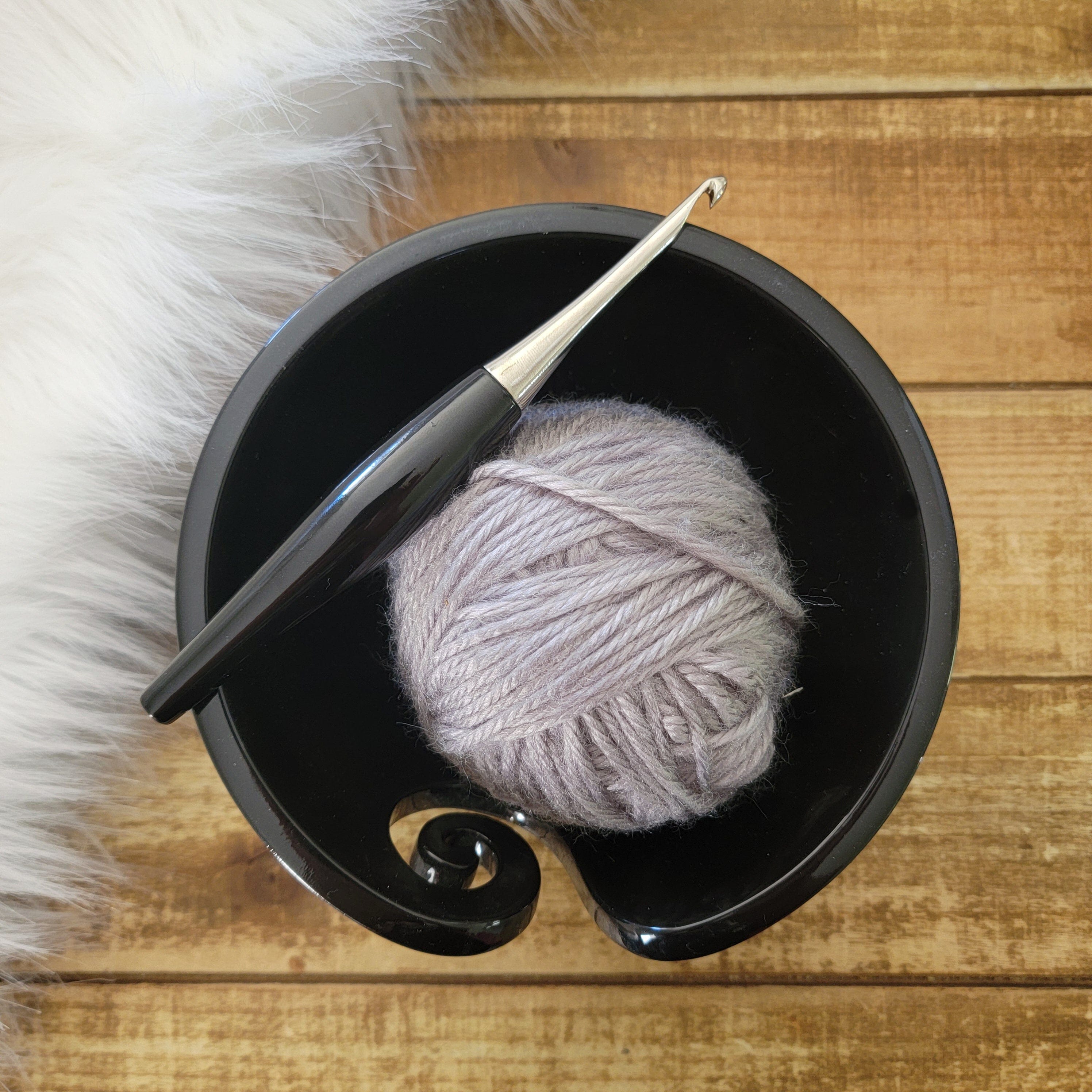 Black Odyssey Yarn Bowl Yarn Bowl FurlsCrochet 